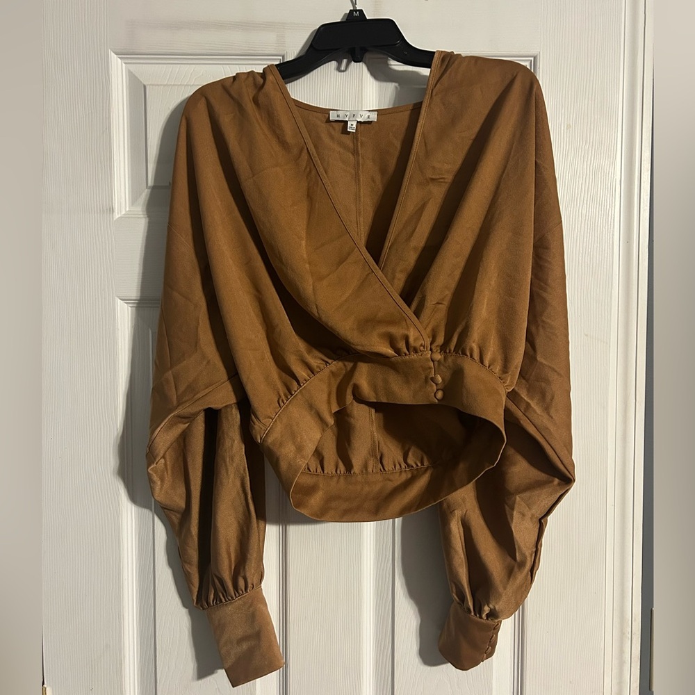 HYFVE Camel Wrap Blouse